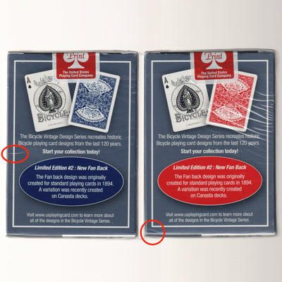 Bicycle Vintage Design New Fan Back (Red & Blue, Ohio Made) [AUCTION]