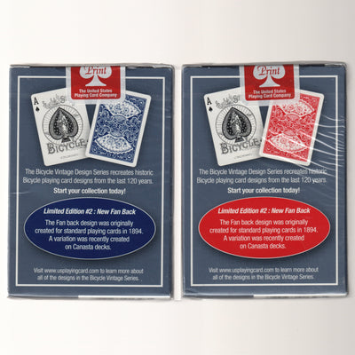 Bicycle Vintage Design New Fan Back (Red & Blue, Ohio Made) [AUCTION]