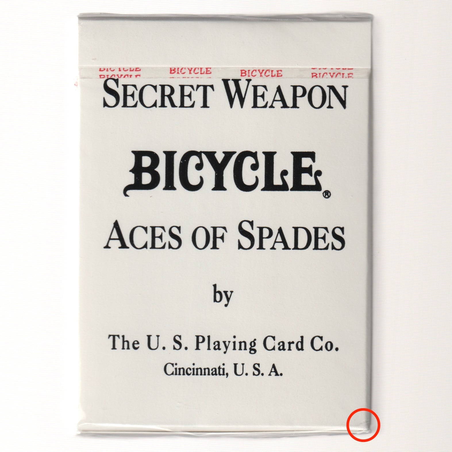 Bicycle Secret Weapon Aces of Spades (1990/Desert Storm) [AUCTION]
