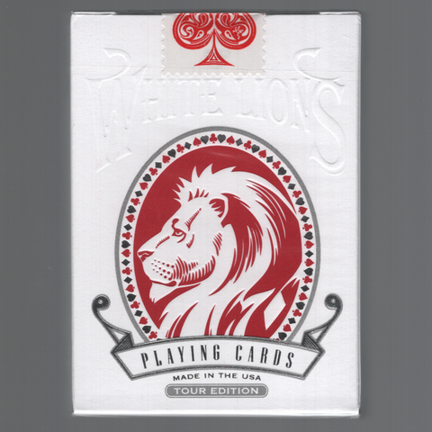 White Lions Playing Cards (Tour Edition/Red Reverse)