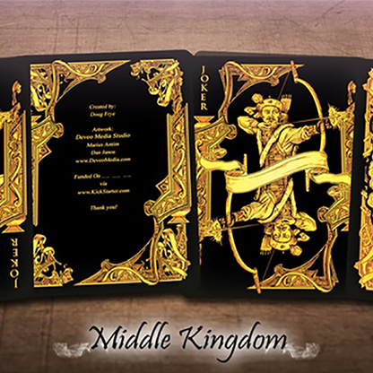 Middle Kingdom (Gold) Playing Cards Printed by US Playing Card Co