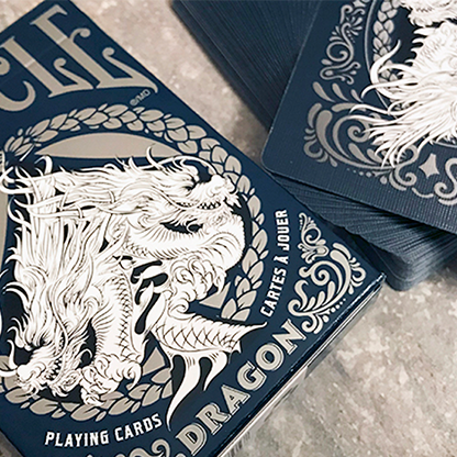 Bicycle Dragon Playing Cards (Blue) by USPCC