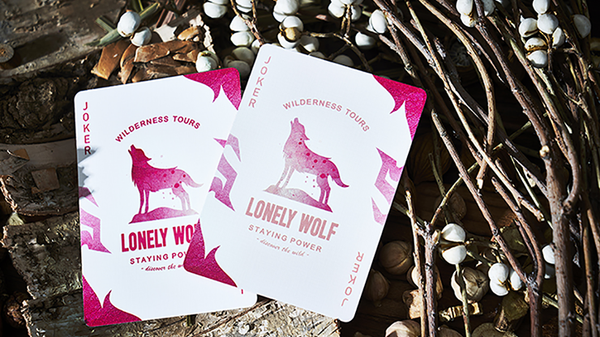 Lonely Wolf (PINK) Playing Cards by Bocopo