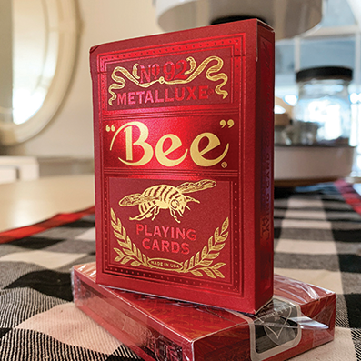 Bee Red MetalLuxe Playing Cards by US Playing Card