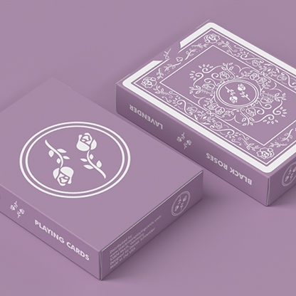 Black Roses Lavender (Marked) Edition Playing Cards