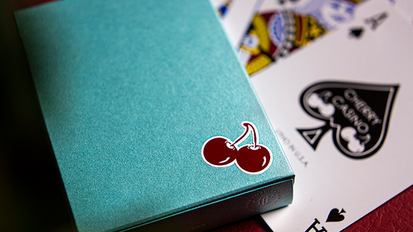Cherry Casino House Deck (Tropicana Teal) Playing Cards by Pure Imagination Projects