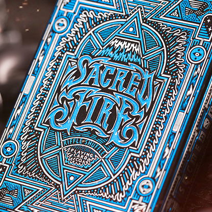Sacred Fire (Sapphire Blaze) Playing Cards by Riffle Shuffle