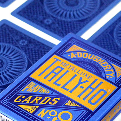 Tally Ho Blue (Circle) MetalLuxe Playing Cards by US Playing Cards