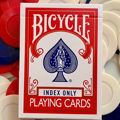 Bicycle Index Only Red Playing Cards