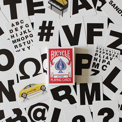 Bicycle Special LETTERS Red Playing Cards (plus 10 Online Effects)