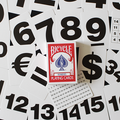 Bicycle Special NUMBERS Red Playing Cards (plus 11 Online Effects)