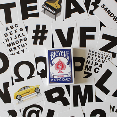 Bicycle Special LETTERS Blue Playing Cards (plus 10 Online Effects)