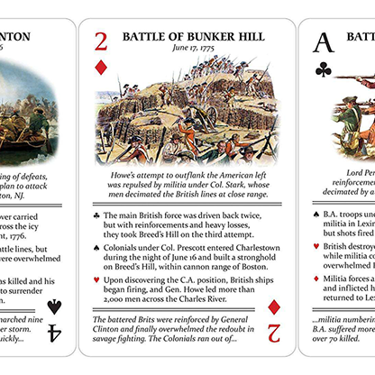Famous Battles of the American Revolution Playing Cards