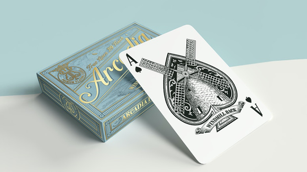 The Windmill Back (Azure Blue Edition) Playing Cards