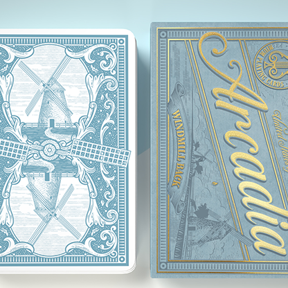 The Windmill Back (Azure Blue Edition) Playing Cards