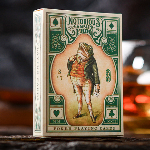 Notorious Gambling Frog (Green) Playing Cards by Stockholm17