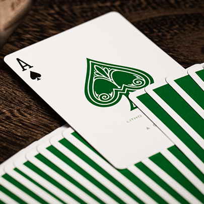 Jerry's Nugget (Felt Green) Marked Monotone Playing Cards