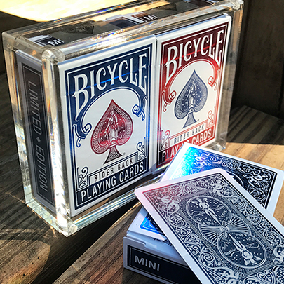 Bicycle Rider Back Mini Limited Edition (2 Pack With Foil Tucks In Carat Case) by US Playing Card Co
