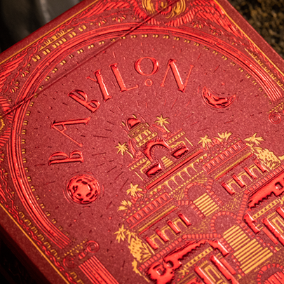 Babylon (Ruby Red) Playing Cards by Riffle Shuffle