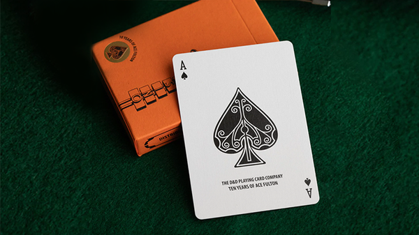 ACE FULTON'S 10 YEAR ANNIVERSARY SUNSET ORANGE PLAYING CARDS
