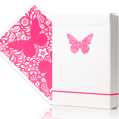 Butterfly Worker Marked Playing Cards (Pink) by Ondrej Psenicka