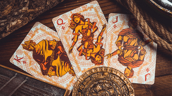 Gilded Maya Sun Playing Cards