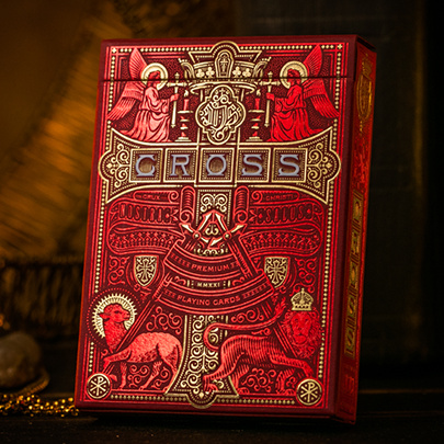 The Cross (Maroon Martyrs) Playing Cards by Peter Voth x Riffle Shuffle