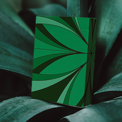 Green Wave Playing Cards by Galaxy Playing Cards