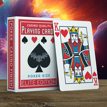 Elite Night Flight (Red) Marked Playing Cards by Steve Dela