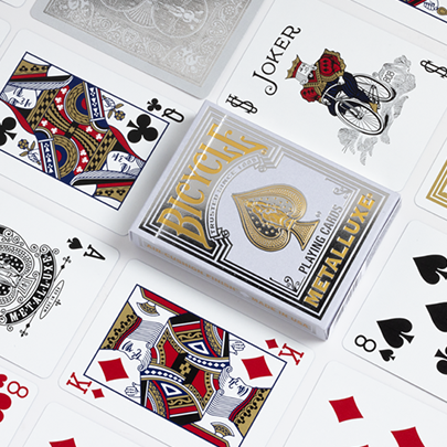 Bicycle Metalluxe Silver Playing Cards by US Playing Card Co.