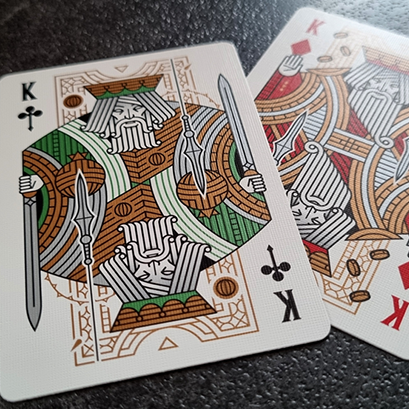 Damokles Cuprum Playing Cards by Giovanni Meroni