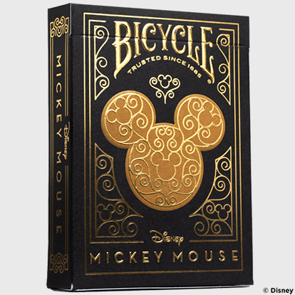 Bicycle Disney Mickey Mouse (Black and Gold) by US Playing Card Co.