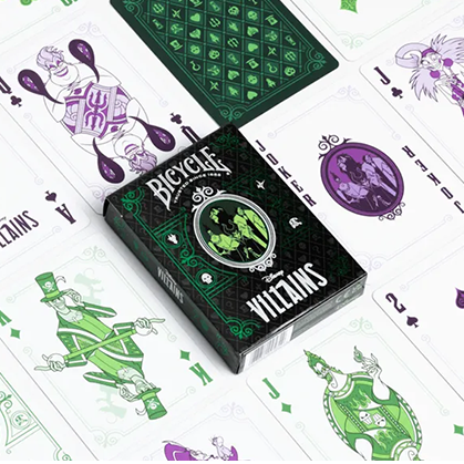 Bicycle Disney Villains (Green)  by US Playing Card Co.