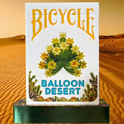 Gilded Bicycle Balloon Desert Playing Cards