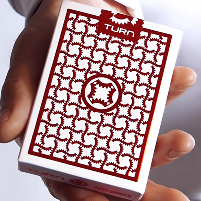 TURN (Red) Playing Cards by Mechanic Industries - Trick