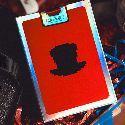 Limited Holographic Edition Surprise Deck V5 (Red) Playing cards by Bacon Playing Card Company