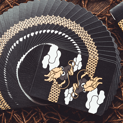 The Dragon (Black Gilded) Playing Cards