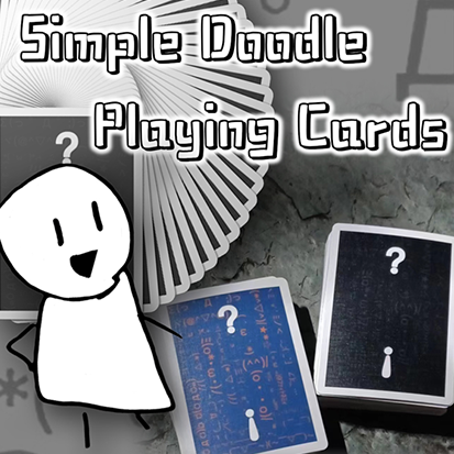Simple Doodle (Mono) Playing Cards by Bacon Playing Card