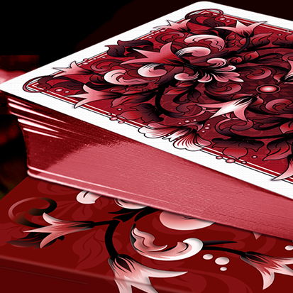 Grand Tulip Red Gilded Playing Cards