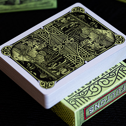 FULTON'S Day Of The Dead Green Edition Playing Cards