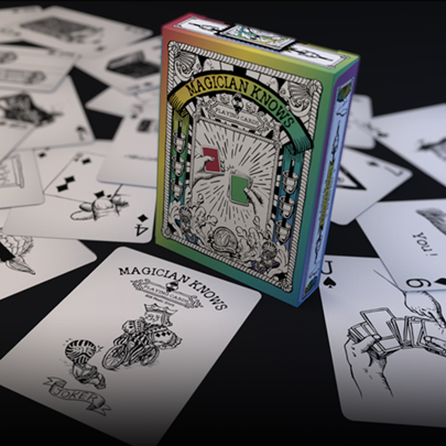 Magician Knows Playing Cards V1 (Black and White) by Alan Wong
