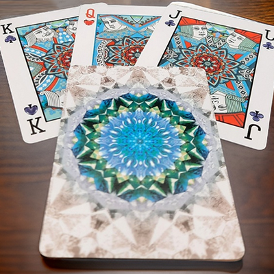 Bicycle Kaleidoscope Blue Playing Cards
