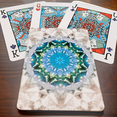 Bicycle Kaleidoscope Blue Playing Cards