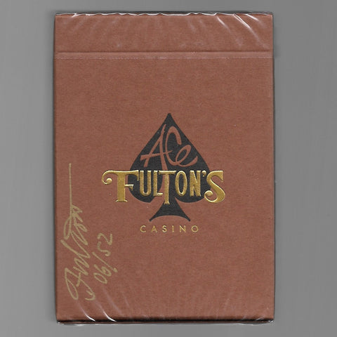 Ace Fulton Casino Vintage Back (Tobacco Brown/SIGNED #06/52) [AUCTION]