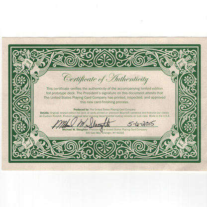 Bicycle Metalluxe Prototypes (Green & Silver) [AUCTION]