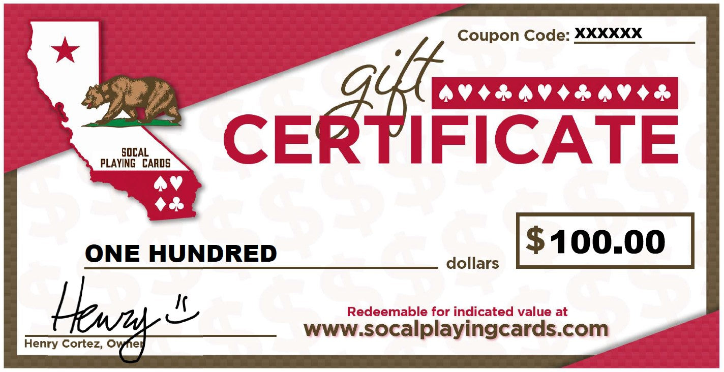 SoCal Playing Cards Gift Card