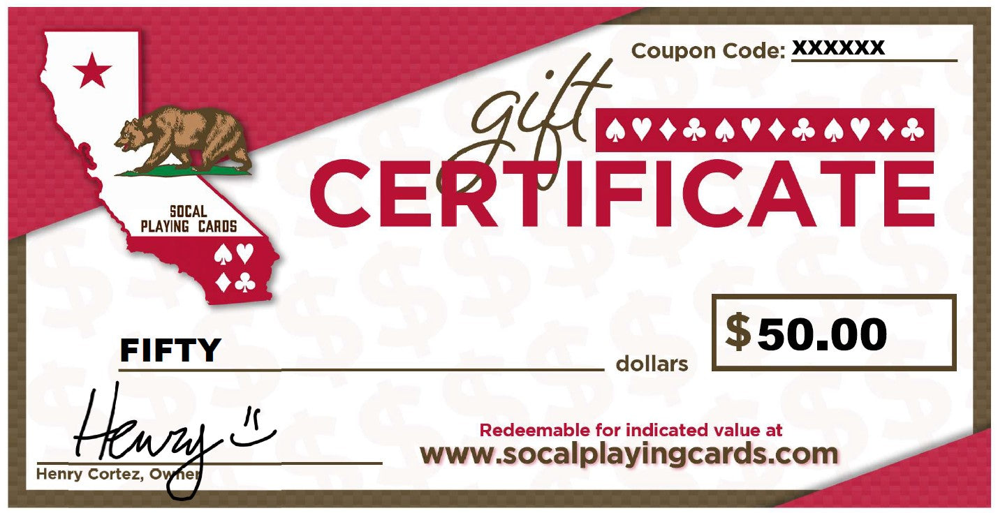 SoCal Playing Cards Gift Card